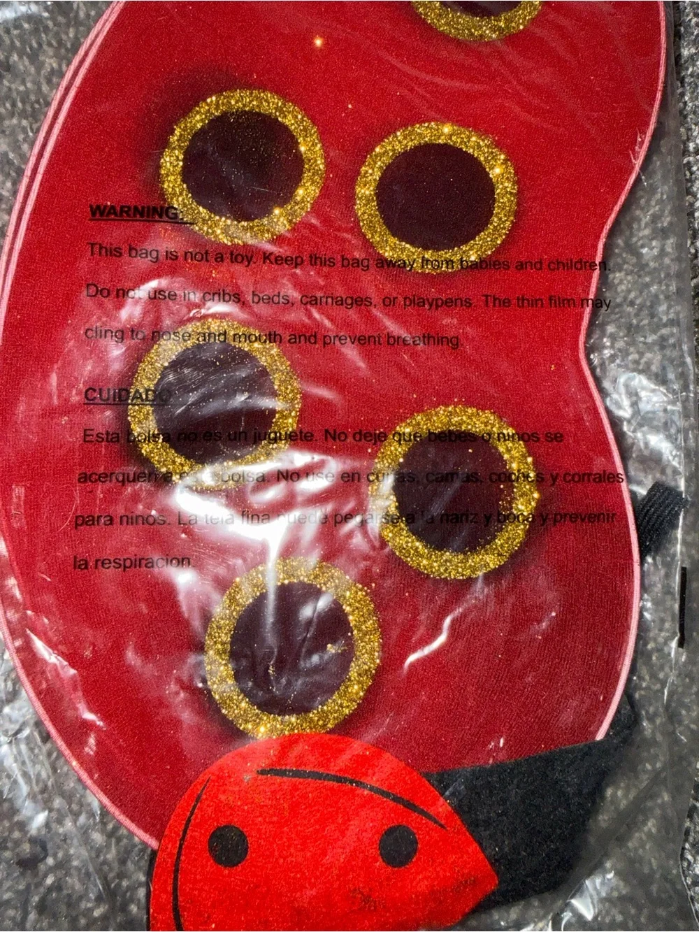 Totally Ghoul Ladybug Wing Set Costume Halloween Red Black New Sealed Kmart